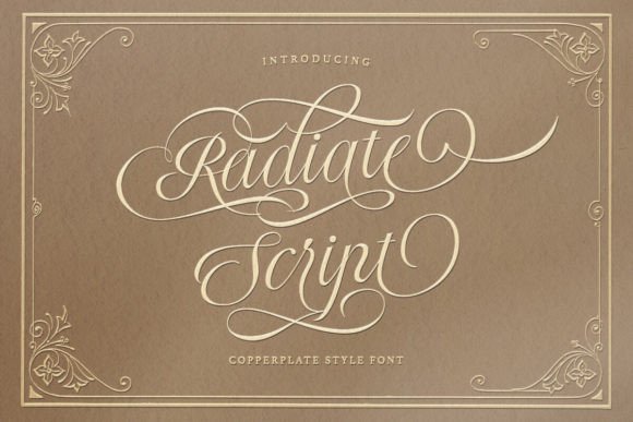 Radiate Script: A Wedding Font with Stunning Swash Alternates