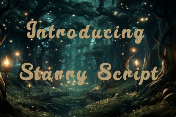 Starry Script: A Cosmic Touch for Modern Design