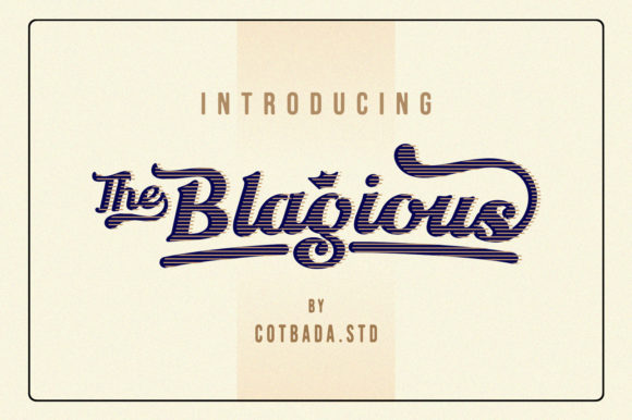 The Blagious Script: A Handwritten Font with Retro Soul